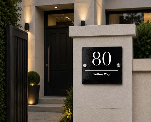 House number plaques - number, door