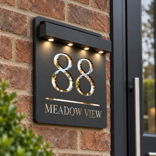 Laser house number - number, plaques