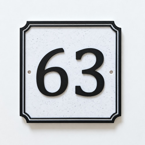 Personalised house number sign - personalised,