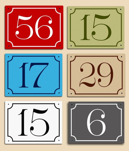 House number plaques - plaques, signs