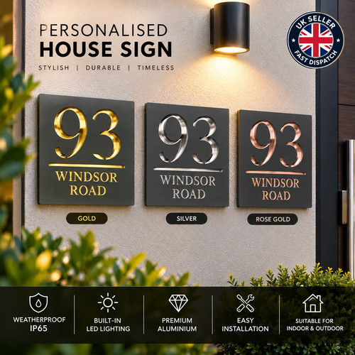 House number plaques door sign - door,