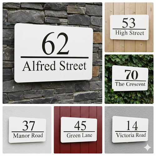 House number plaques - house,