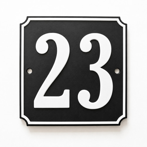 Personalised house number - number, sign