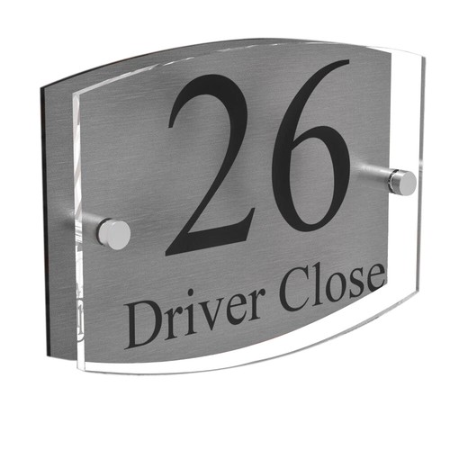 Clear acrylic house sign - acrylic,