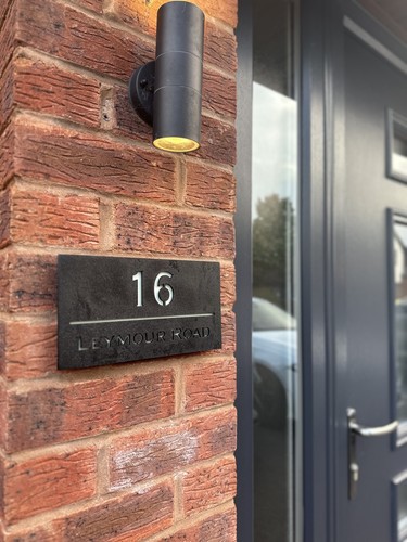 House number plaques - house, glow