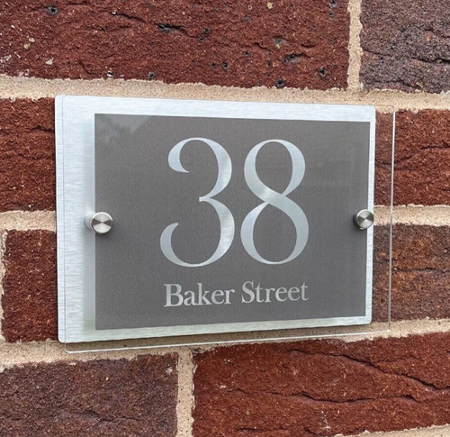 House number door sign plaques - number,