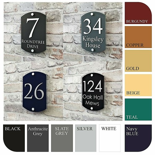 Modern house address sign - address, door
