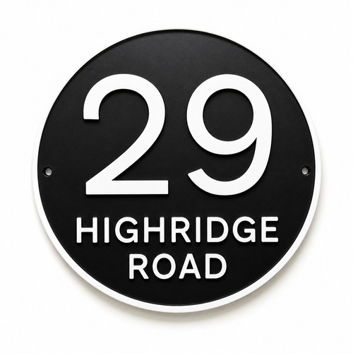 Personalised house number sign - personalised,