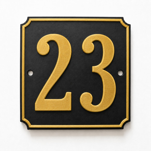 Personalised house number sign - house,
