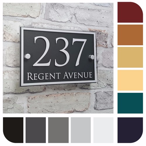 House number sign - number,