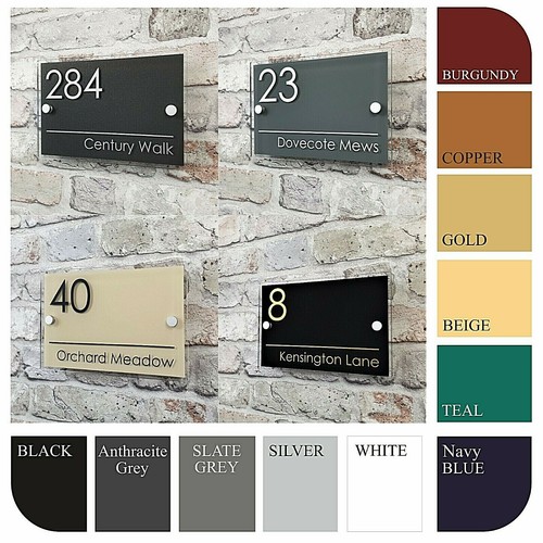 Contemporary house sign door - house,