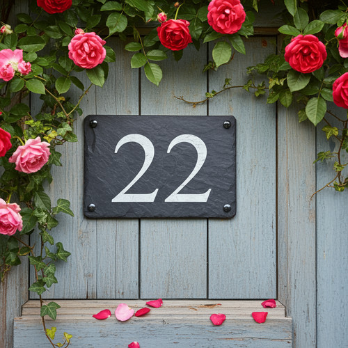 House number plate sign - plate,