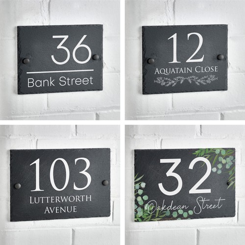 Slate house sign - house,